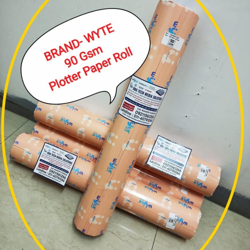 100gsm 24 Inchx45.mtr Wyte Plotter Paper Roll